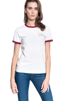 T-SHIRT DAMSKI LEE RINGER TEE SS CLOUD DANCER L44UFEHA 112110014