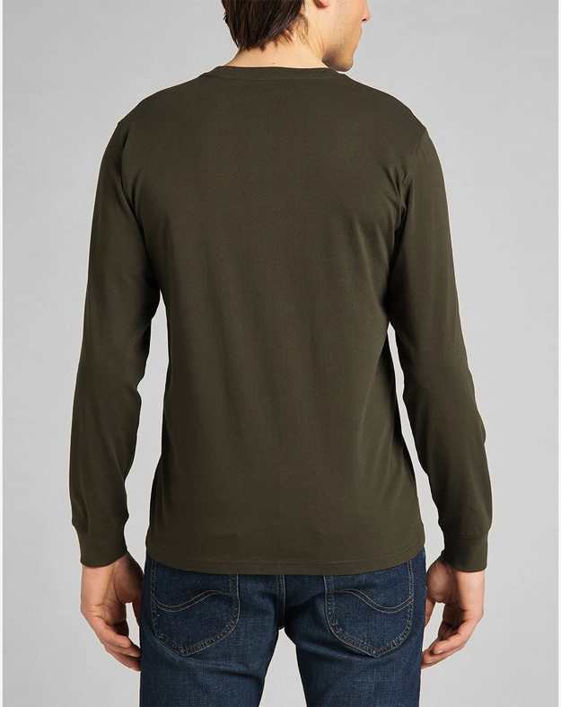 LEE LS PATCH LOGO TEE MĘSKA BLUZA KLASYCZNA LOGO SERPICO GREEN L60RFQOJ 112140339