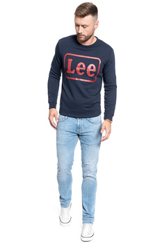 BLUZA MĘSKA LEE LOGO CREW SWS NIGHT SKY L80JFBSJ 112121401
