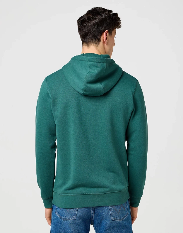 MESKA BLUZA WRANGLER SIGN OFF HOODIE BISTRO GREEN 112371458