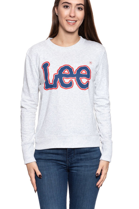 BLUZA LEE DAMSKA LOGO SWS SHARP GREY MELE L53YRX03 112112616