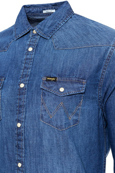 KOSZULA JEANSOWA MĘSKA WRANGLER WESTERN DENIM MID IN W5973O78E 112129852
