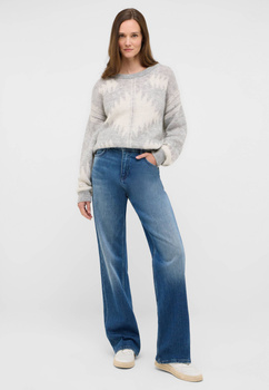 Damskie Spodnie Jeansowe Mustang Style Madison Wide Denim Blue 1016931 5000 582