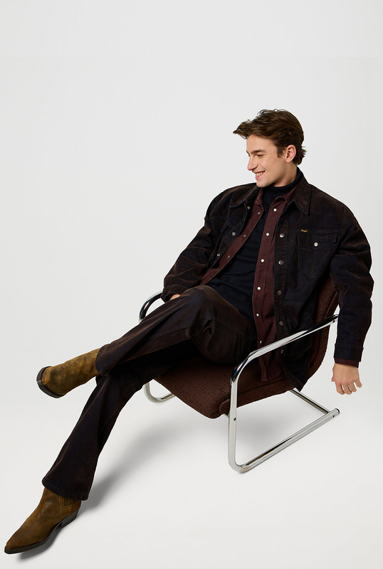 MESKA KOSZULA SZTRUKSOWA WRANGLER WESTERN CORD SHIRT MAHOGANY 112371428