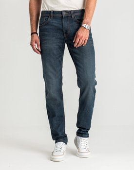 Męskie Spodnie Jeansowe Tom Tailor Marvin Mid Stone Wash Proste 1007858 10281