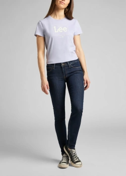 LEE DAMSKIE SPODNIE JEANSOWE LEE SCARLETT SOLID BLUE 112145236