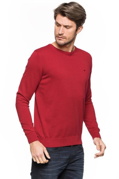 TOM TAILOR BASIC CREW-NECK SWEATER GRUNGE RED 3019733.45.10 COL. 5479