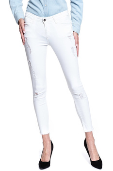 WRANGLER SKINNY CROP DAMAGED WHITE W28MYA86S