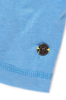 MUSTANG T SHIRT Logo Crack Tee HERITAGE BLUE 1007613 5092