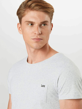 MĘSKI T-SHIRT LEE LEE POCKET TEE SHARP GREY MELE L65YBC03 112116266