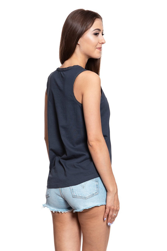 MUSTANG T SHIRT DAMSKI Alma V Linen 1009483 4085
