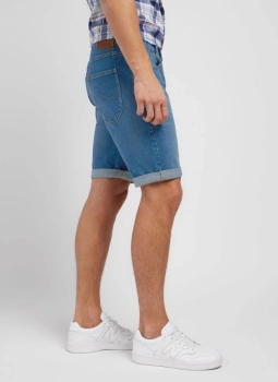 LEE 5 POCKET SHORT MĘSKIE SZORTY KRÓTKIE SPODENKI JEANSOWE SEA 112349235 L73M016077
