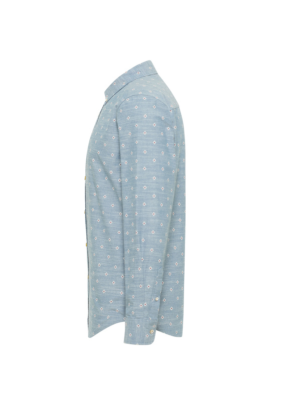 Męska Koszula Mustang Style Elmore Ikat Light Chambray 1016948 12766