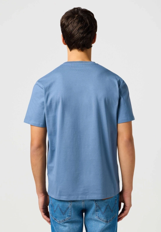 MESKA KOSZULKA WRANGLER SIGN OFF TEE DUSTY BLUE 112362680
