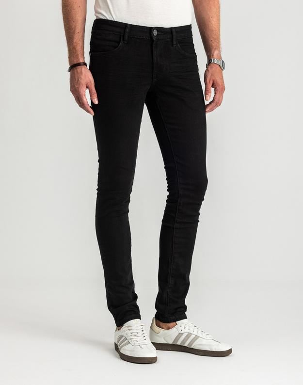 Męskie Spodnie Jeansowe Tom Tailor Troy Czarne Slim Fit 1021160 10270