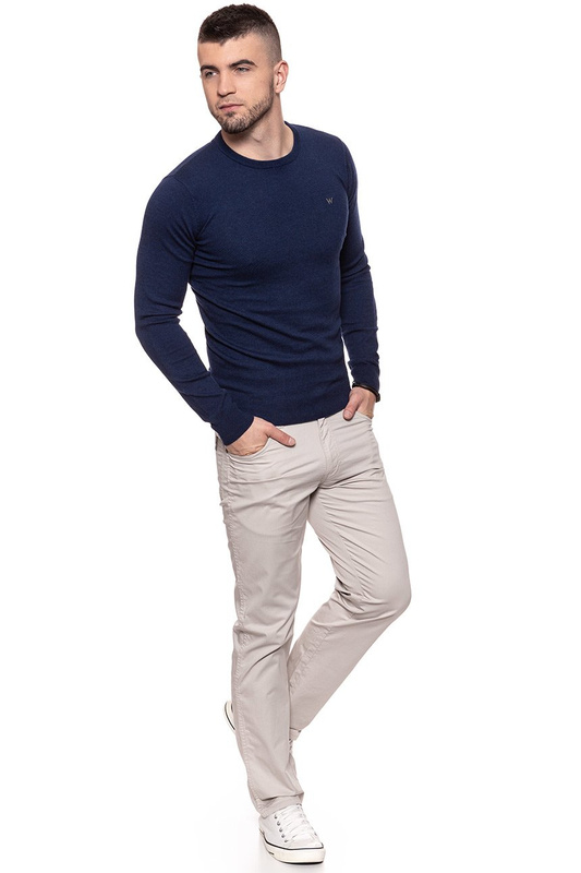 MĘSKI SWETER WRANGLER CREW KNIT NAVY W85674Q35 112132252