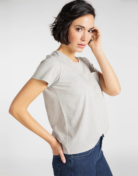 DAMSKI T-SHIRT LEE SUSTAINABLE TEE GREY MELE L42AECMP 112109294