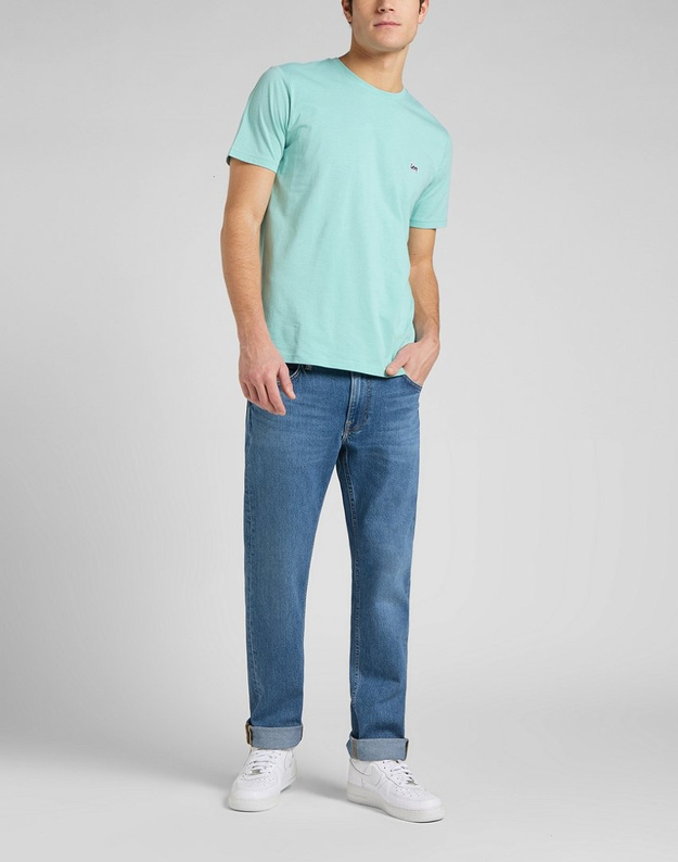 LEE SS PATCH LOGO TEE MĘSKI T-SHIRT KOSZULKA LOGO MINT BLUE L60UFQUD 112145274