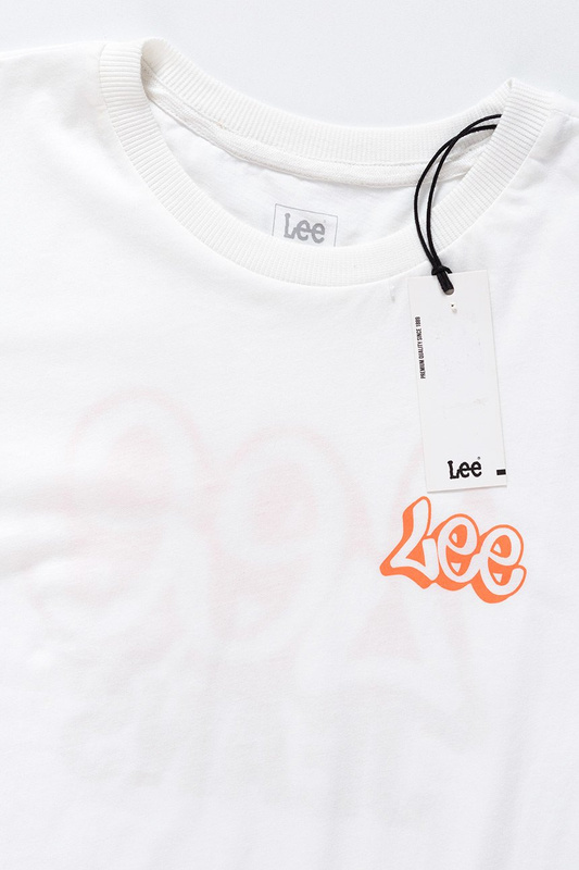 LEE T SHIRT DAMSKI GRAFFITI TEE CLOUD DANCER L44WWMHA 112110042