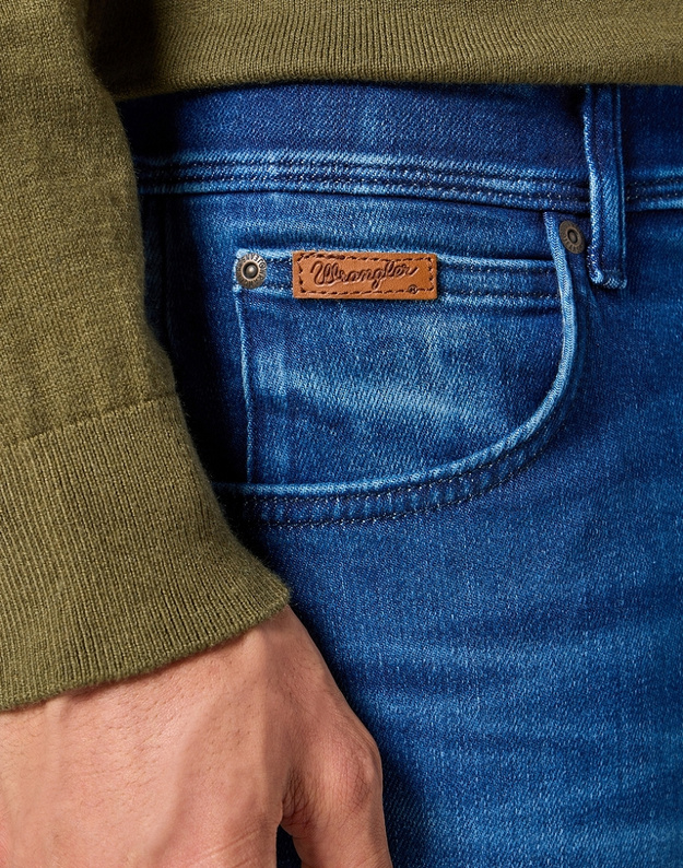 WRANGLER MĘSKIE SPODNIE JEANSOWE WRANGLER TEXAS SLIM BLUE JAM 112358217