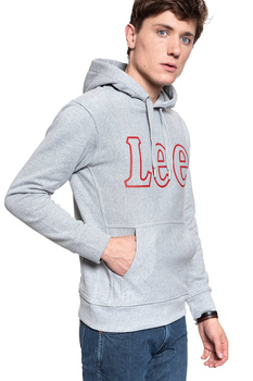 BLUZA LEE SEASONAL LOGO HOODY GREY MELE L81YSOMP 112121963
