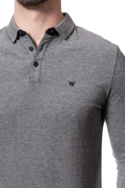 WRANGLER POLO LS POLO REAL BLACK W7A87K5W5 112131306