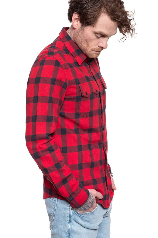 KOSZULA MĘSKA W KRATĘ LEE RIDER SHIRT WARP RED L856OEKG 112122576