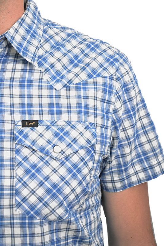 LEE MĘSKA KOSZULA  SS WESTERN SHIRT DEEP INDIGO L640IDPS