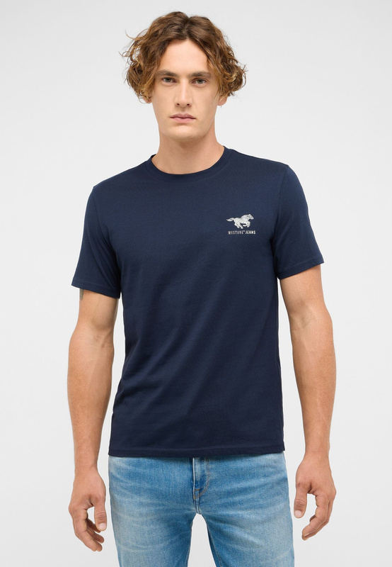 Męski T-Shirt Mustang Style Austin Dark Sapphire 1017126 4136