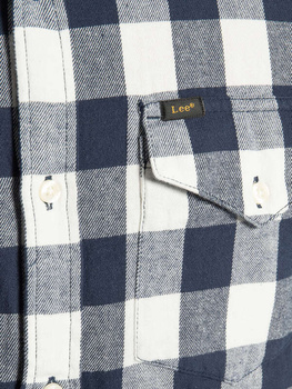 LEE REGULAR SHIRT MĘSKA KOSZULA MATERIAŁOWA W KRATĘ NAVY L69HKM35 112319356