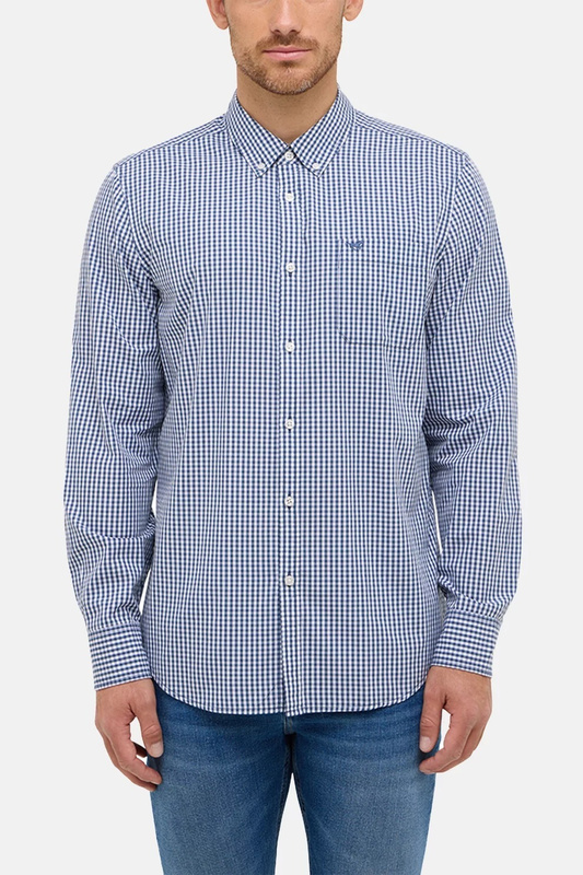 Męska Koszula Mustang Style Chester Gingham Check Middle Blue 1016947 12796