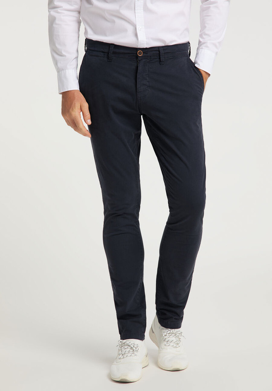 MUSTANG Classic Chino MĘSKIE SPODNIE MATERIAŁOWE BLUE NIGHTS 1009612 4085