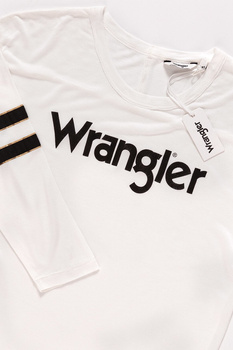 WRANGLER T SHIRT DAMSKI LS FOIL TEE OFFWHITE W7379FD02 112131024