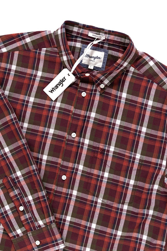 WRANGLER LS BUTTON DOWN SHIRT BOSSA NOVA W5874NQDQ