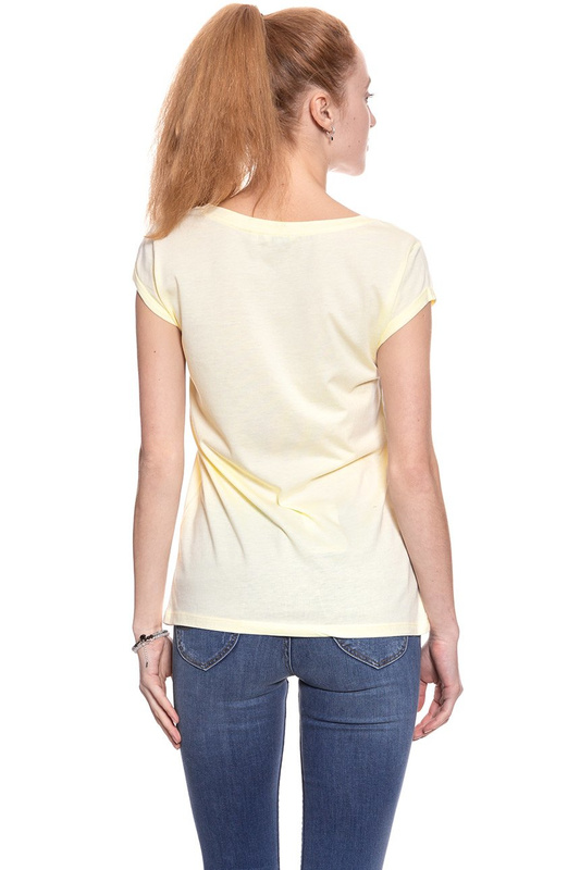 WRANGLER T SHIRT DAMSKI I LOVE TEE ETHEREAL YELLOW W700LF6UF 112130874