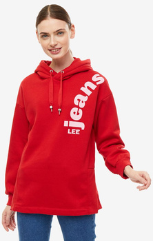 BLUZA DAMSKA LEE CHUNKY HOODY WARP RED L36CTTKG 112107826