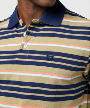 MESKA KOSZULKA POLO WRANGLER STRIPE POLO SHIRT ALOE 112371510