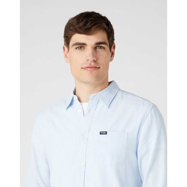 WRANGLER LS 1 PKT SHIRT MĘSKA KOSZULA MATERIAŁOWA NAVY W5A18B114 112146092