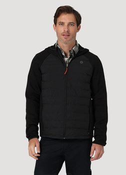 WRANGLER ATHLETIC HYBRID MĘSKA KURTKA PRZEJŚCIOWA WIOSENNA JESIENNA REAL BLACK WA4MY3101 112324777