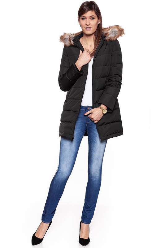 DAMSKA KURTKA ZIMOWA WRANGLER LONG PUFFER BLACK W4126VJ01 112128759