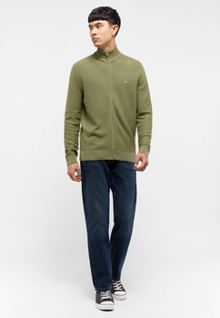Sweter Męski Rozpinany Mustang Style Escondido Oil Green 1015476 6273 
