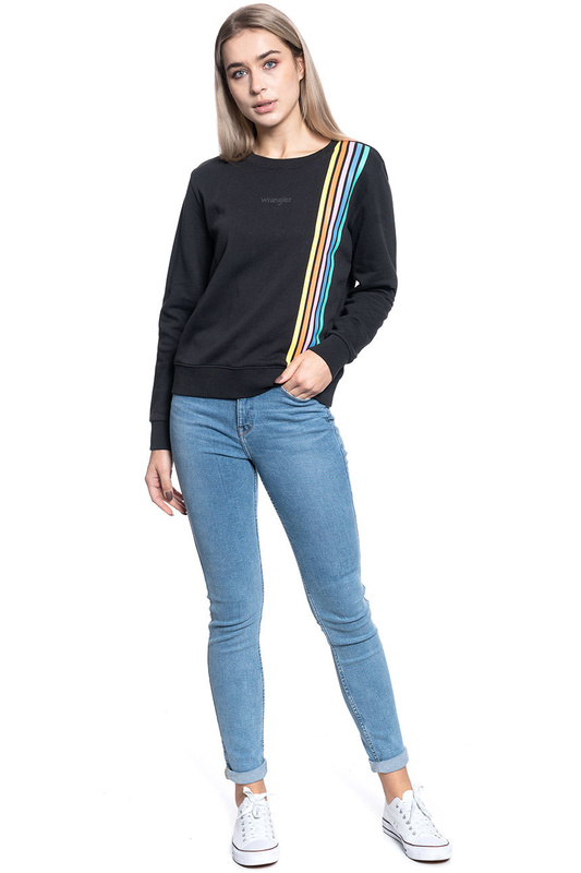 BLUZA DAMSKA WRANGLER REGULAR SWEAT FADED BLACK W6N2HAXV6 112130789