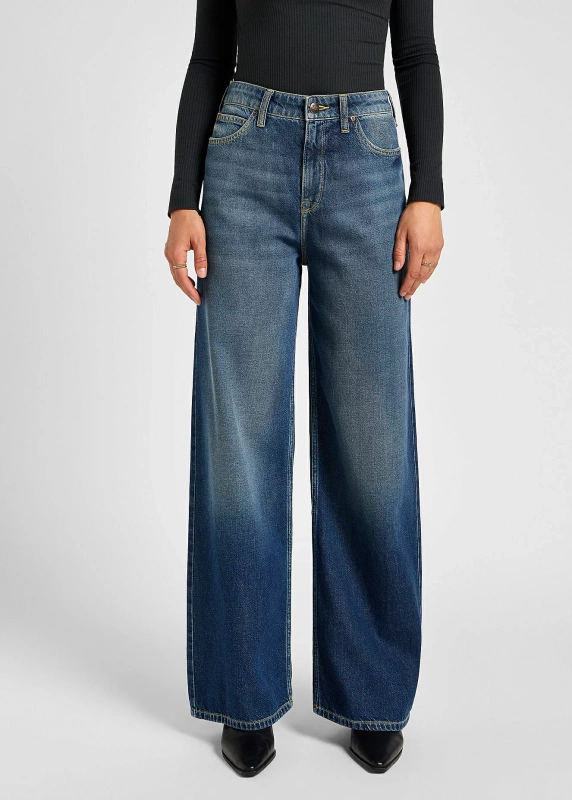 LEE DAMSKIE SPODNIE JEANSOWE DZWONY STELLA A LINE SHARED INTEREST 112355241 L31S016276