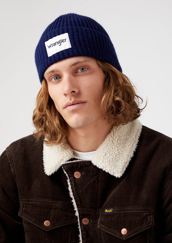 WRANGLER RIB BEANIE MĘSKA CZAPKA ZIMOWA BLUE W0W2UHB51 112321916