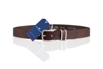 TOM TAILOR PASEK SKÓRZANY TG1046R69/690 35mm Gürtel Q.1869 0690 DARKBROWN