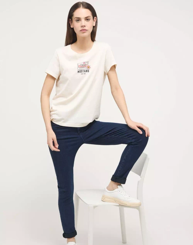 Damskie Spodnie Jeansowe Mustang Style Shelby Skinny Denim Blue 1014342 5000 702