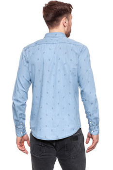 KOSZULA JEANSOWA MĘSKA WRANGLER LS 1PKT BUTTON DOWN INDIA INK W58835PKE 112129614