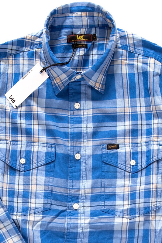 KOSZULA LEE CLEAN WESTERN CITY BLUE L66MUI32 112116575