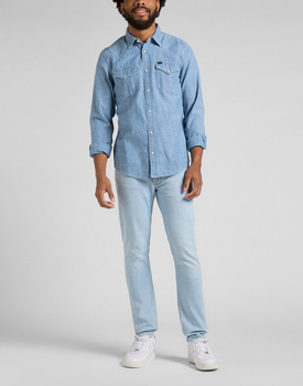 LEE REGULAR WESTERN MĘSKA KOSZULA JEANSOWA NAVY L66WNS35 112145395
