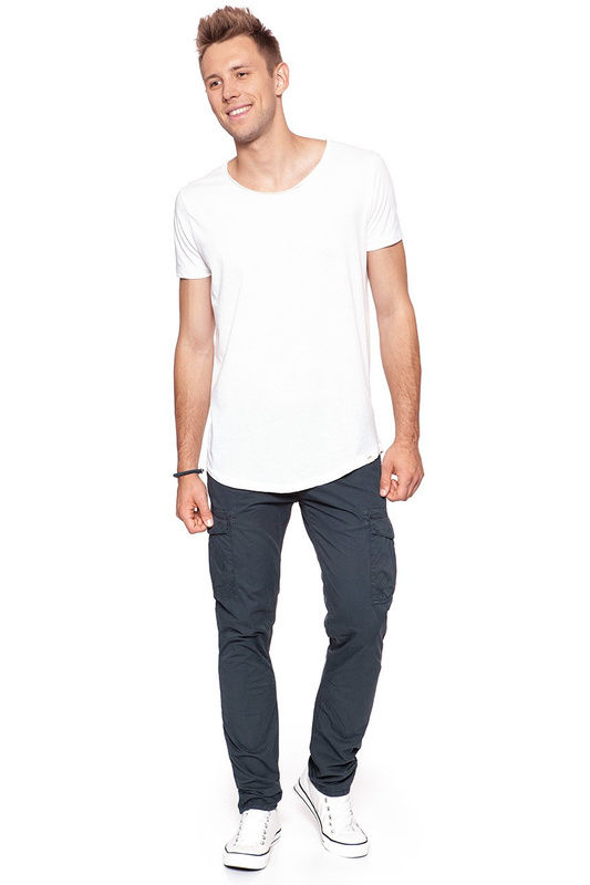 WRANGLER SPODNIE MĘSKIE CARGO PANTS NAVY W15ELL49I